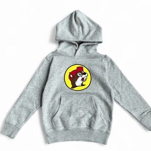 Gray Hoodie with Cartoon Logo Buc-ee's